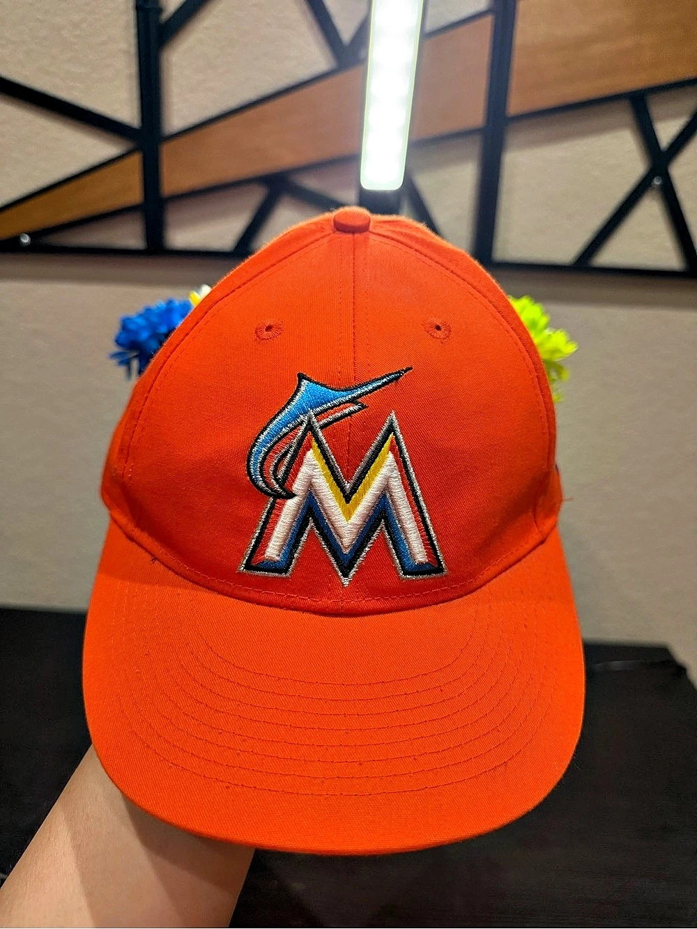MLB Miami Marlins Team MLB cap Orange Cap